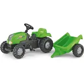 Rolly Toys Tracteur à pédales avec remorque, dès 2,5 ans, tracteur, attelage de remorque