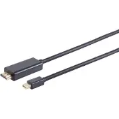 S-Impuls BS10-53045 câble vidéo et adaptateur 3 m Mini DisplayPort HDMI Noir