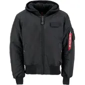 Alpha industries Veste mi-saison 'MA-1 ZH' gris clair / noir
