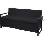 Mendler Poly-Rattan Banc 3 places -F39