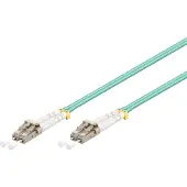 Goobay 95755 Câble à fibres optiques, multimode (OM3) Aqua, 10 m, turquoise - LC mâle (UPC) > LC mâle (UPC)