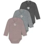 Normani Barboteuse / body gris / mélange de couleurs / rose