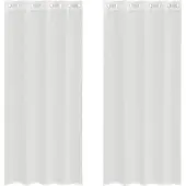 vidaXL Voile Rideaux avec illets 2 pcs. Blanc