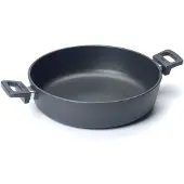 Woll 832N Titanium Nowo Casserole en fonte avec 2 poignées latérales, Poêle + casserole, Gris