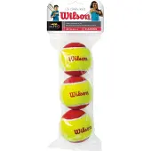 Wilson Balles De Tennis - - Starter - Lot De 3 - Couleur Rouge - Pour Enfants
