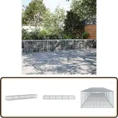 vidaXL Gabion avec couvercle 500x100x50 cm Fer galvanisé