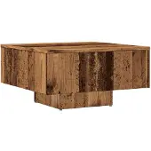 vidaXL Table basse imitation vieux bois 60x60x31,5 cm Bois composite
