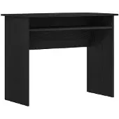 vidaXL Bureau noir imitation chêne 90x50x74 cm bois composite