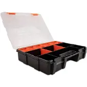 DeLOCK Sortimentsbox mit 21 Fächern orange / schwarz