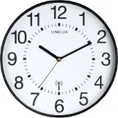 Unilux 400094561 Horloge murale/funk "WAVE", diamètre : 300 mm, noir
