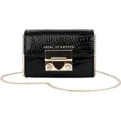 IDEAL OF SWEDEN , Porte-monnaie modèle Liv Padlock avec motif de serpent et chaîne amovible (105 cm), Noir