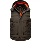 STONE HARBOUR Gilet 'Egoor' moka / orange foncé