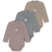 Normani Barboteuse / body 'Auckland' beige / gris chiné / blanc