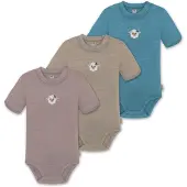 Normani Barboteuse / body beige foncé / azur / marron / mauve