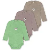 Normani Barboteuse / body 'Auckland' beige / vert / blanc