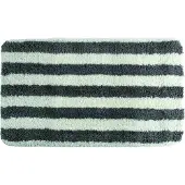 MSV Tapis de bain Microfibre SEAUVILLE 50x80cm Blanc et Gris