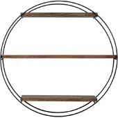 Homitis Etagère murale moderne Woody Fashion | 100% bois d'épicéa et métal | Noyer noir
