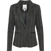 Ichi Blazer 'IH RUTI' gris foncé / blanc