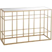 J-Line Console barre metal/verre or