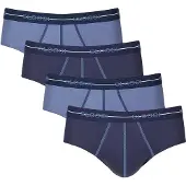 Sloggi Slip bleu foncé / blanc
