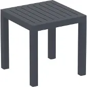 CLP Table D'appoint D'extérieur En Plastique Gris Foncé