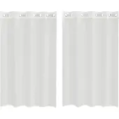 vidaXL Voile Rideaux avec illets 2 pcs. Blanc