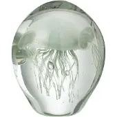 J-Line Presse papier calypso verre transparent/vert small