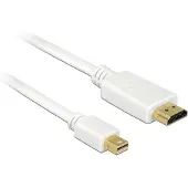 DeLOCK - Câble adaptateur - Mini DisplayPort mâle pour HDMI mâle - 50 cm - triple paire torsadée blindée - blanc - passif