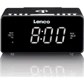 Lenco Radio-réveil stéréo FM avec USB et chargement sans fil Qi pour smar