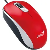 Genius DX-110 - Souris - droitiers et gauchers - optique - 3 boutons - filaire - USB - rouge