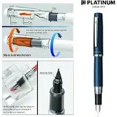 Platinum Procyon Stylo-plume Deep Sea Medium