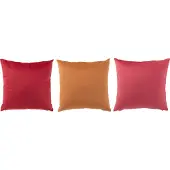 J-Line Coussn velours ocre/rose assortiment de 3