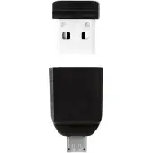 Verbatim Clé USB Store 'n' Go Nano - 16 Go - USB 2.0 - avec Micro USB Adapter