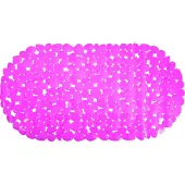 MSV Tapis Fond de baignoire PVC GALETS 35x68cm Fuschia