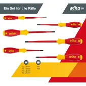 Wiha 36455 Jeu De Tournevis SoftFinish - Electric SlimFix - Fente - Pozidriv - 6 Pcs