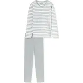 Schiesser Pyjama ' Casual Essentials ' gris chiné / blanc