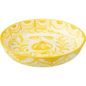 J-Line Bowl granada low ceramic white/yellow large