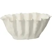 J-Line Vase calyx ceramique blanc small