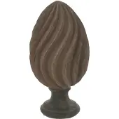 J-Line Ananas abstrait decoratif polyresine marron/noir