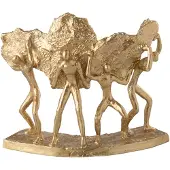 J-Line Figurines portant pierre resine or