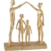 J-Line Famille jouant resine or