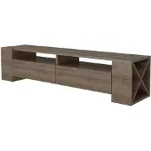Skye Decor , Sosruko - Walnut, Table de télévision, noyer, 100 % PANNEAUX DE SPANCE REVÊTUS DE MÉLAMINE, 155 x 35 x 35 cm