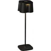 Gnosjö Konstsmide Lampe de table noire Nice rechargeable