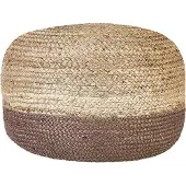 Beliani Pouf en jute marron 50 x 40 cm DUKI