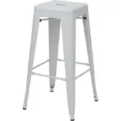 Mendler Tabouret de bar -A73 Métal empilable