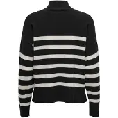 ONLY Pull-over 'ONLBari' noir / blanc naturel