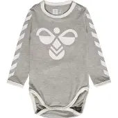 Hummel Barboteuse / body 'Flipper' gris chiné / blanc