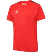 Hummel T-Shirt fonctionnel 'Authentic' rouge feu / noir / blanc