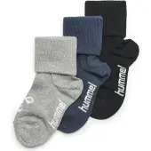 Hummel Chaussettes 'Sora' bleu marine / gris chiné / noir / blanc