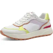Tamaris Baskets basses jaune pastel / violet clair / orange clair / blanc